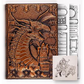 DND Notebook - DND Character Sheets Dragon Dragon Leather for Dungeons & Dragons | DND حرف DND Journal & Tracker للحملات - DND Journal (200 صفحة A5) هدية لـ DM's واللاعبين