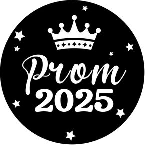 Anwyll Prom 2025 Stickers - Gold Prom Send Off Decoration 2025 60Pcs 2Inch Graduation Prom Sticker Self-Adhesive Prom Envelope Seal Label Sticker for Prom Season Night Party Favor Gift Wrap Invitation