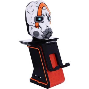 Exquisite Gaming: Borderlands Psycho - Light Up Ikon LED Mobile Phone & Gaming Controller Holder - USB Charging Ports, Cable Guys, Licensed Figure