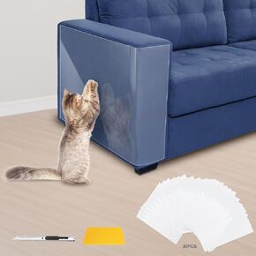 Eunice Cat Scratch Furniture Protectort ، 17 × 11.8 في 20 حزمة الأريكة من مخالب القط ، شريط لاصق ذاتي للأثاث - يسهل إزالة واقي الخدش المضاد للخدش