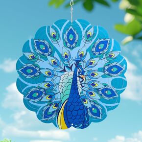 Spinners Garden Garden Spinners في الهواء الطلق 12 "، ثلاثية الأبعاد من الفولاذ المقاوم للصدأ مغازل الرياح خارج ديكور الفن الداخلي للبناء ، الحديقة ، الحديقة ، غرفة المعيشة ، الفناء ، شجرة