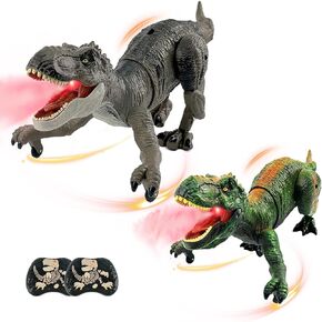 ديناصور التحكم عن بعد للأولاد 4-7 ، ألعاب الديناصورات الروبوت للأطفال 5-7 ، RC Dinosaur مع أرجل واقعية Stream T Rex Toys للأطفال 3 5 7 سنوات هدية عيد ميلاد البالغ من العمر