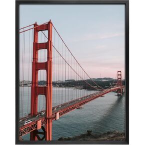 Frametory, 18x24 Aluminum Frame, Metal Wall Mount Frame for Prints with Real Glass, Great for Photos, Artworks, Posters, Puzzle (Black, 1-Pack)