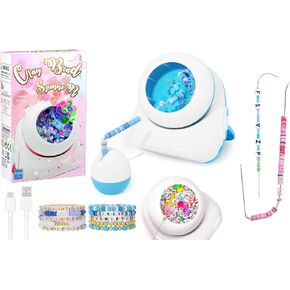 Pskfvre Clay Bead Spinner, Cordless Electric Bead Spinner and 2 Pcs Needles for Jewelry Making, Bracelets, Necklaces, and Waist Crafts, Gifts