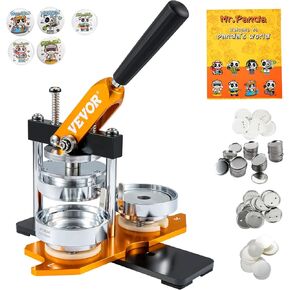 آلة صانع الأزرار Vevor ، 75 مم (3 بوصات) شارة Punch Press Kit ، أطفال DIY هدايا صانع دبوس ، مصنع زر مع 100pcs الأزرار وأزرار القاطع والدائرة السحرية