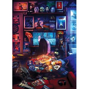 House of Horrors and Scary Movies 1000 Piece Jigsaw Puzzle by Rachid Lotf | لعبة Brain Brain Teaser Board للبالغين والألعاب والألعاب التعليمية | 28 × 20 بوصة
