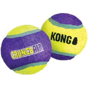 Kong - Crunchair Balls - Dog Fetch Toy ، Crunch Tennis Balls ، Gentle on Teath - للكلاب المتوسطة (3 عبوات)