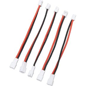 Odorkle 2p من الذكور إلى الكابل الإناث ، 5pcs كبل محول بطارية Lipo 2P ل SCX24 1/24 RC Crawler 3.6in