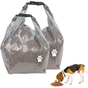 TravelDogfoodContainersetof2 ، DogfoodTravelbag ، حاوية السفر الكلب سفر سفر 3.3 رطل/5.7 رطل ، حاوية تخزين الطعام القابلة لإعادة الاستخدام الكلاب ، آمنة للحيوانات الأليفة ، قابلة للطي ، سهلة الاستخدام ، والبلاستيك هو دليل متين ودليل على الماء.