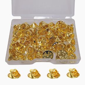 80pcs الدبوس المعدني النحاسي ودسم الدبوس ، ظهور دبوس البصف طية ، دبابيس فارغة عرض لدامبات مينا دبابيس المجوهر