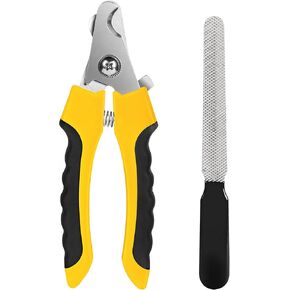 الكلب الأظافر clippers trimmer مع حارس الأمان لتجنب الشفرات الحادة الحادة مع ملف الأظافر الكلب المكافأة ، claw claw claw مع مقابض غير قابلة للانزلاق للحيوانات الأليفة الكلب cat （Red & Black）