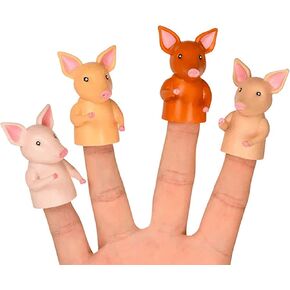 McPhee Archie Funny Finger Pigs - مجموعة أصابع 4 قطعة مجموعة