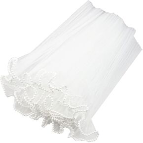 4.37 Yards White Bouquet Wrapping Paper Flower Wrapping Mesh Paper for Mother's Day Valentine's Day in Kuwait