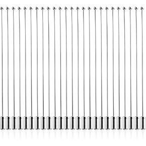 25 PCS Brooch Pin Sticks ، Stainst Stefic Steford steage eedle eedle ، poutonniere safety pins ، pin eedle eye long with stopper for men suit tit tis tit hat make jews