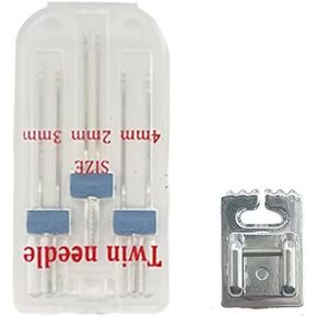 1 Set Twin Brother Stretch Machine Needle Double Twin Needles Pins Sewing Machine Double Needle for Brother Singer Sewing Machine Domestic and Sewing Machine Needles,Sewing Notions and Supplies
