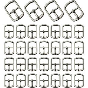 25PCS Silver Color Metal Single Pin Shoe Buckle 10mm I.D. Square Buckle with Pin Roller Buckle Hardware Pin Buckle for Shoes Bags Leather Belt Backpack Accessory Buckle