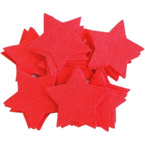 Playfully Ever After 2 Inch 60pc Felt Stars (Red)