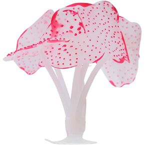 Yosoo Fish Tank Decorations, Aquarium Simulation Silicone Artificial Coral Fish Tank Decoration Ornament(Red)