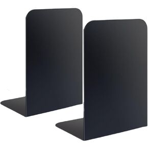 Black Metal Bookends for Shelves 2 قطع زخرفية الكتب الصغيرة الثقيلة واجب لمكتب المكتب المنزلي منظم الرف