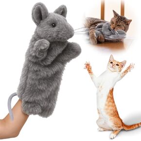 Baborui Cat Wrestling Toy Toy ، ألعاب إثراء Parrot Pubets للقطط الداخلية الملل ، ألعاب القطط التفاعلية للقفازات المليئة بالمصارعة الآمنة (طالبة)
