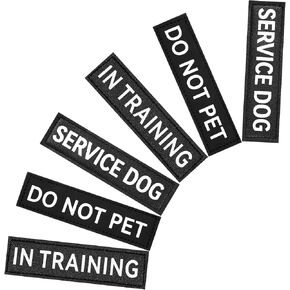 6 أجهزة كمبيوتر Service Dog Patches ، قابلة للإزالة ، اطلب عدم وجود سترة تصحيح للحيوانات الأليفة ، وحيوانات الأليفة التكتيكية في التدريب وبقع الدعم العاطفي مع الشريط الخطاف والشريط (1.1 × 0.7 بوصة)