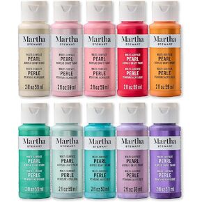 Martha Stewart, Multi-Surface Specialty 10 pc Paint Set, Polished Pearl
