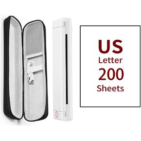 Phomemo Portable Printer - Portable Printer Wireless for Travel Compatible with iOS and Android & Laptop, Mini Bluetooth Mobile Printer, Thermal Printer with 1 Case & 200 Sheets Thermal Papers
