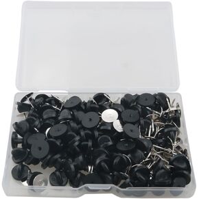 ZCZQC 100 أزواج Brooch Buckles دبابيس Backstuds tie tie tie نصف دائرية شارة الشارة Brooch Bucle Buckle Rubber دبابيس فارغة لدبابيس دبابيس دبابيس البصف طية العلامات العلامات TOY TOY