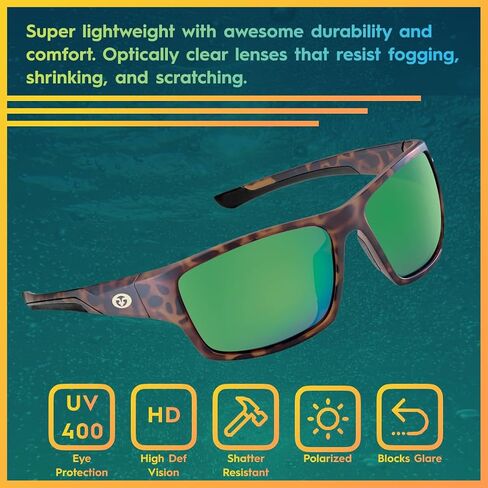 Flying Fisherman Sand Bank Wrap Around Polarized Sunglasses, Frame: Matte Black/Lens: Smoke-Blue Mirror, One Size in Kuwait
