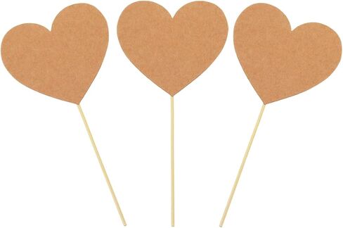 100pcs Love Heart Kraft Paper Inserts Cake Dick Paper Inserts Falentine Day Insert Cards Vintage Digeratiators Cupcake Top Flugh Dancl in Saudi Arabia