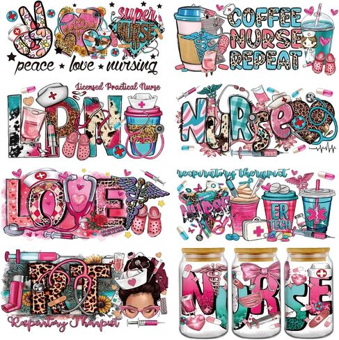 لفائف كأس Afritee UV DTF - 20 ورقة Boho Love Love Inspire UVDTF Tumbler Wrap for 16 Oz Glass Water Bottle ، Flowers Butterfly Transfer Diy Dice Decor in Kuwait