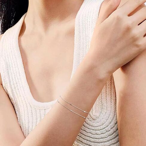 Pandahall 1M 925 Sterling Silver Cable Chains Unwelded Silver Jewelry Chains Tube Bar Link Chains for Permanent Choker Necklace Jewelry Making with Polishing Clothe & Velvet Bags in Kuwait