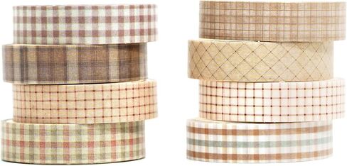 مجموعة Washi Tape Vintage 8 لفات رفاهية رفيعة زخرفية أنماط عتيقة الأشرطة للفنون ، الحرف اليدوية ، المجلات ، المخططين ، سجل القصاصات ، التفاف (منقوشة الرجعية) in Kuwait