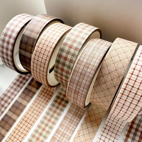 مجموعة Washi Tape Vintage 8 لفات رفاهية رفيعة زخرفية أنماط عتيقة الأشرطة للفنون ، الحرف اليدوية ، المجلات ، المخططين ، سجل القصاصات ، التفاف (منقوشة الرجعية) in Kuwait