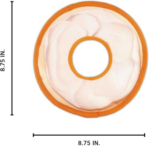 Kenneth Cole Stuffing-Free Durable New York Bagel Dog Toy – Chew-Resistant Nylon, Squeaker, Crinkle, and All-Day Play in Kuwait