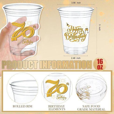 60 Pcs 12 oz 60th Birthday Party Plastic Cups 60th Happy Birthday Plastic Tumblers Clear Cups Celebrate to 60 Years Disposable Plastic Cups for Birthday Party Supplies in Saudi Arabia