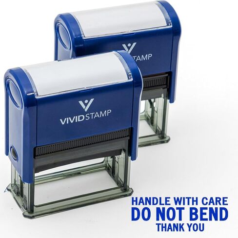 Handle with Care DO NOT Bend Self Inking Rubber Stamp (Red Ink) - Medium in Kuwait