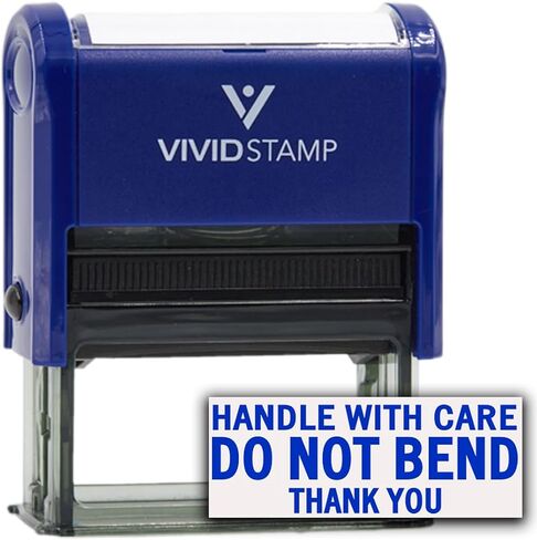 Handle with Care DO NOT Bend Self Inking Rubber Stamp (Red Ink) - Medium in Kuwait