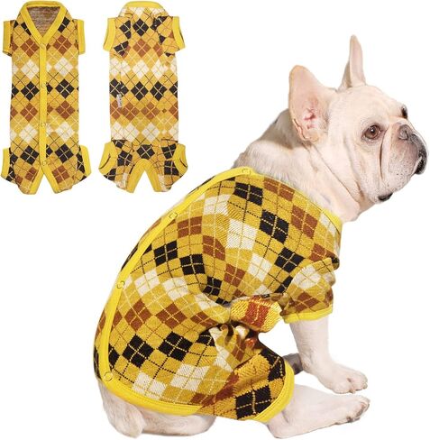 TONY HOBY Dog Sweater, Knitted Warm Dog Winter Shirt for New Year for Small Medium Dog (Blue, Girl, M) in Saudi Arabia