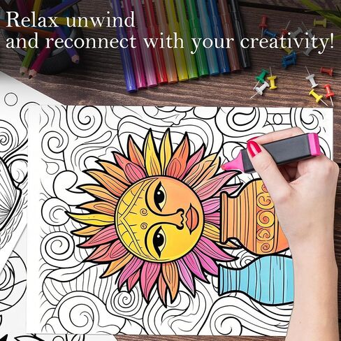 Sitsink Flower Constanting Colling Book - الكتب الكتب لتلوين الأزهار الذهنية ، والقلق ، سهولة الاسترخاء ، كتاب تلوين علاج هادئ للنساء in Kuwait