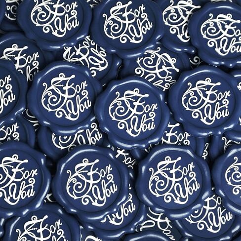 QINGNING Two Colors Plant Wax Seal Sticker 50Pcs Perfect for Wedding Invitations, Christmas, Gift Wrapping Stickers for Envelopes Seal Stamp Stickers Red and White (Copper-Gold) (Prussian Blue) in Saudi Arabia