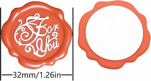 QINGNING Two Colors Plant Wax Seal Sticker 50Pcs Perfect for Wedding Invitations, Christmas, Gift Wrapping Stickers for Envelopes Seal Stamp Stickers Red and White (Copper-Gold) (Prussian Blue) in Saudi Arabia