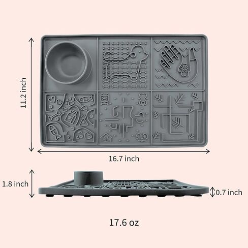 Tails & Tales Pet Licking Mat, Large Size with Non-Slip Suction Cups, Dog & Cat Slow Feeder for Anxiety Relief, Grooming Bathing Training Mat for Peanut Butter & Yogurt in Saudi Arabia