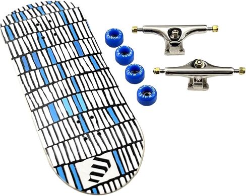 ألواح التزلج على Fingerboards Pro (NW9.0 Kickflip Deck 98mmx34mm 5 طبقة اللون من Maple Wooden Wooden)+(NW Prince 34mm Trucks)+(NW II Logo Wheels) (Fance) in Kuwait