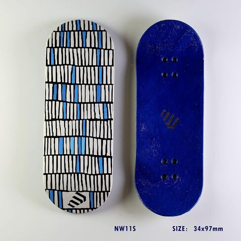 ألواح التزلج على Fingerboards Pro (NW9.0 Kickflip Deck 98mmx34mm 5 طبقة اللون من Maple Wooden Wooden)+(NW Prince 34mm Trucks)+(NW II Logo Wheels) (Fance) in Kuwait