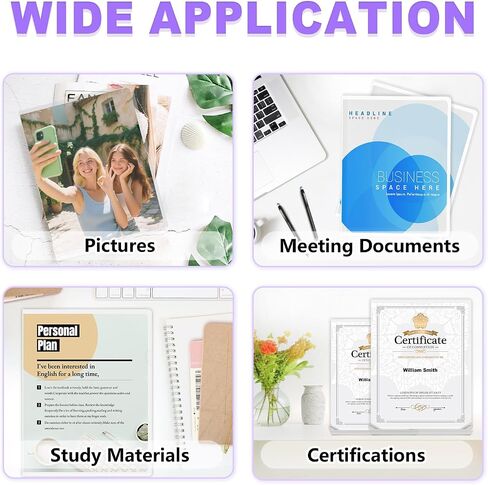 TOTIYEA 50 Pack Clear Folder ، مجلدات من النوع L البلاستيكي ، Clear Copy Safe Project Project Pocket ، Fits Letter Size 8.5x11 Paper ، شفاف in Kuwait