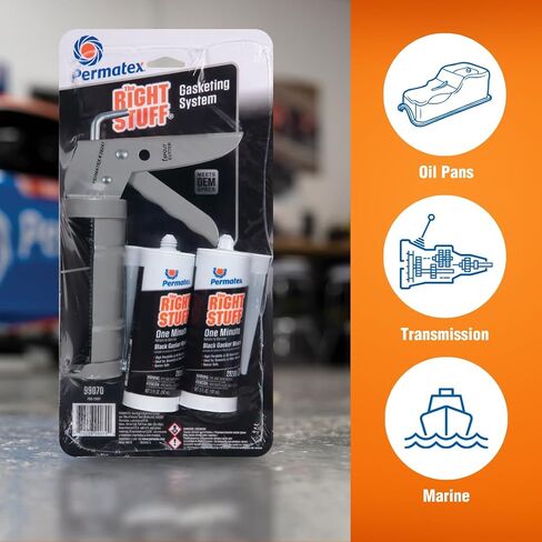 Permatex 99070 The Right Stuff Gasket Maker, 5. 0 أونصة - 2 عبوة مع مسدس Caulking in Kuwait