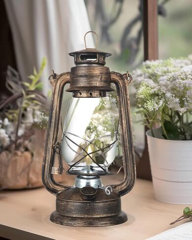 2 Pack Rustic Hurricane Lantern Antique Oil Burning Lantern 12" Vintage Oil Lamp Outdoor Indoor Decorative Kerosene Lamp Hanging Kerosene Fuel Lanterns for Camping Home Patio in Saudi Arabia