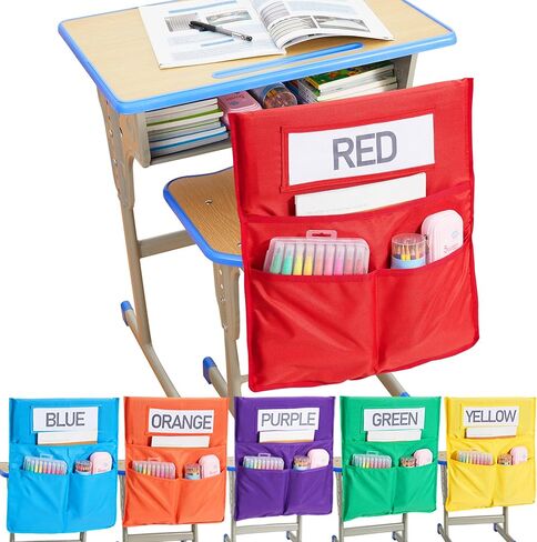 Chairback Buddy Pocket Chart, Chairback Buddy Pocket Chair Pockets for Classroom with 3 Pockets and 1 Student Name Tag, Chair Pockets Organizer in Kuwait