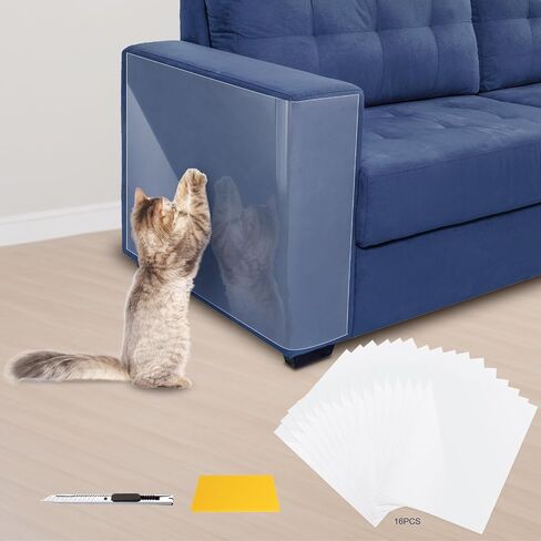 Eunice Cat Scratch Furniture Protectort ، 17 × 11.8 في 20 حزمة الأريكة من مخالب القط ، شريط لاصق ذاتي للأثاث - يسهل إزالة واقي الخدش المضاد للخدش in Kuwait
